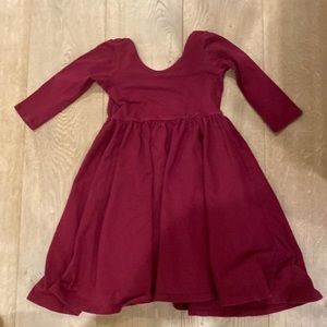 Alice + Ames Dark Red Twirl Dress